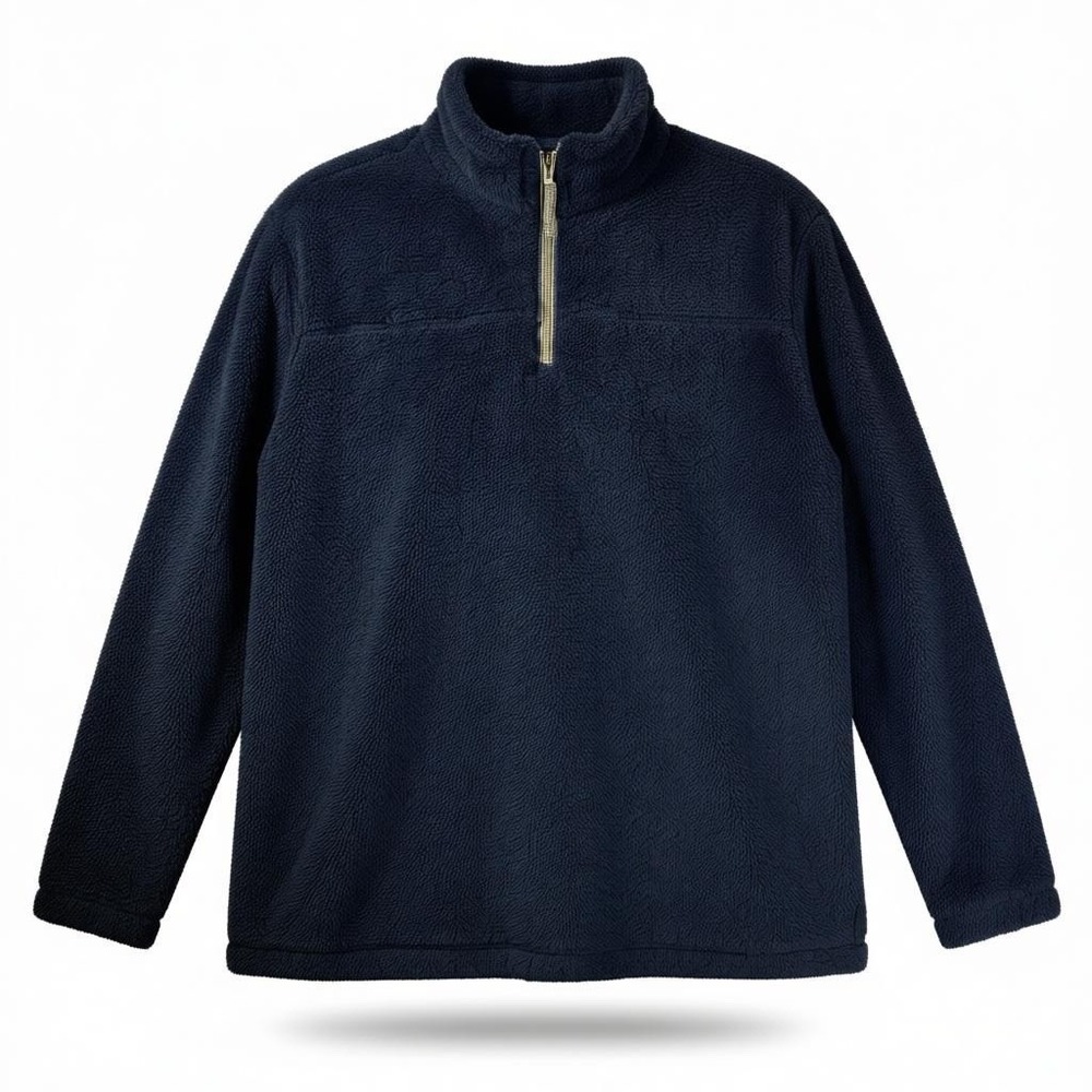 Grizzly Sherpa Men's Black Fleece Half Zip Pullover Jacket Size Large